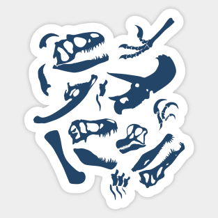 Dinosaur Bones (Blue) Sticker